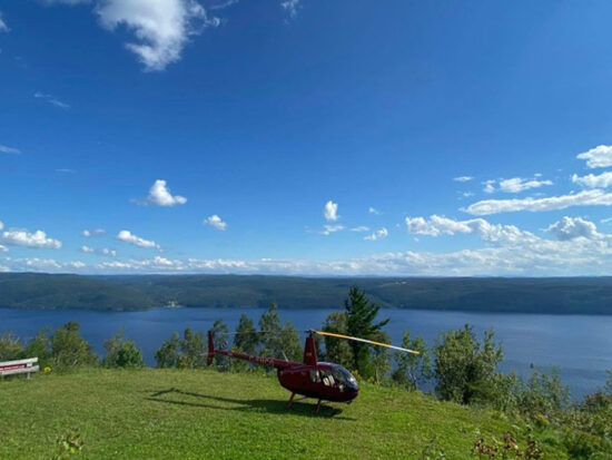Forfait de l'Été Indien, Survol en hélicoptère, Fjord du Saguenay
