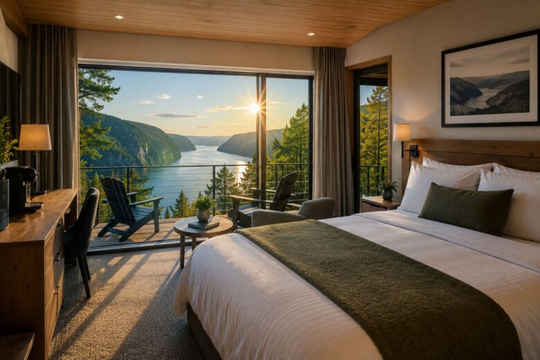Séjour été Saguenay, vacances été Québec, vacances nature Québec, hébergement Fjord du Saguenay, hôtel nature Saguenay, chalet été Québec, activités été Saguenay, Auberge du Cap au Leste, séjour détente Québec, vacances au Fjord du Saguenay