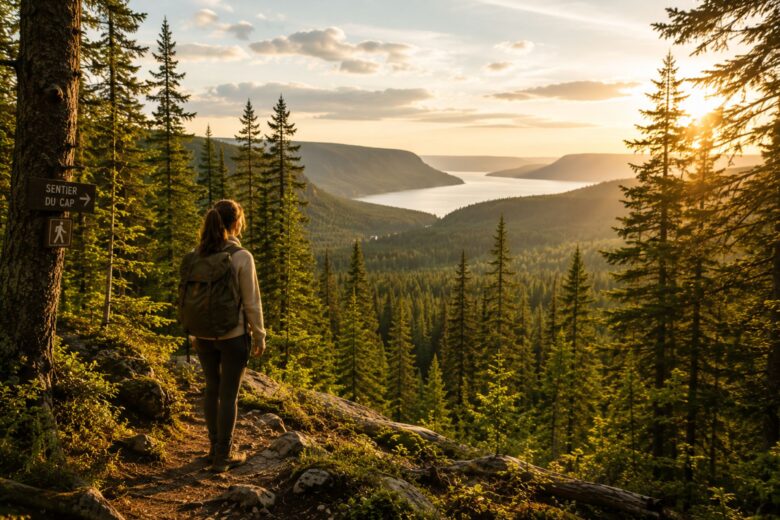 Forêt boréale Québec, découvrir la forêt boréale, immersion nature Québec, forêt boréale Saguenay, séjour nature Fjord du Saguenay, randonnée forêt boréale, hébergement nature Québec, Auberge du Cap au Leste, vacances nature Québec, tourisme nature Saguenay